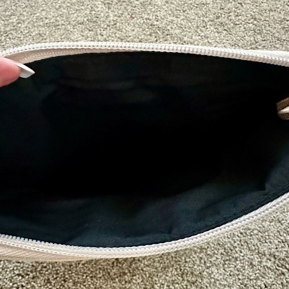 Miche Brown and Cream Leather-Like Tablet Bag